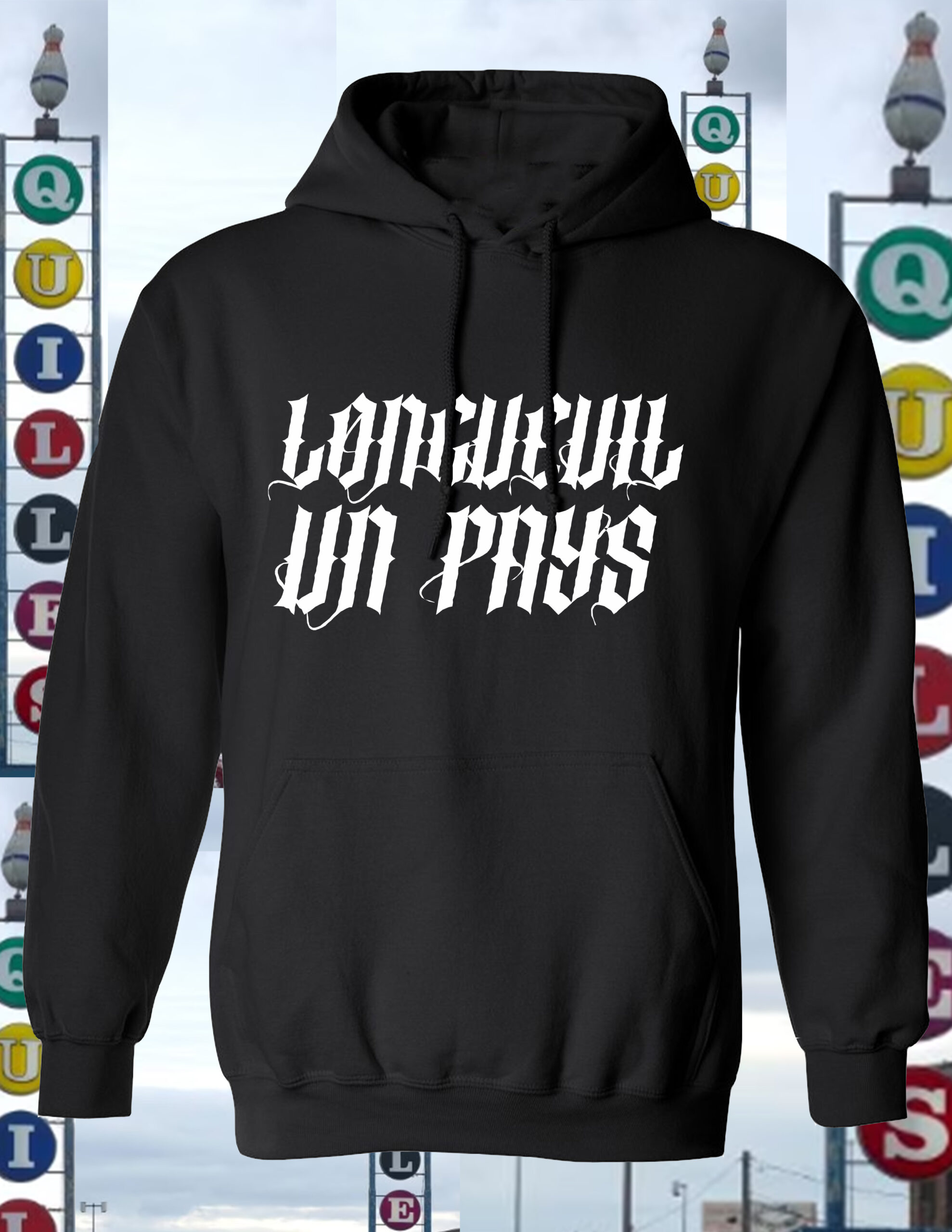Hoodie Longueuil un pays Rose